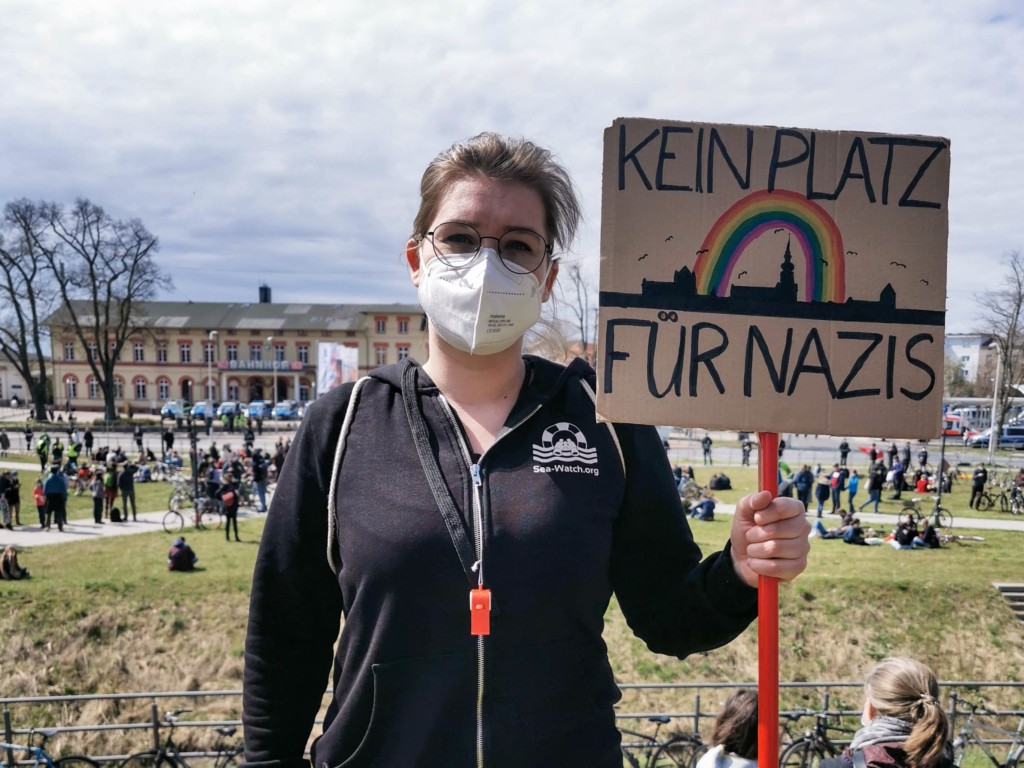 Anna Kassautzki Kein Platz fuer Nazis Greifswald