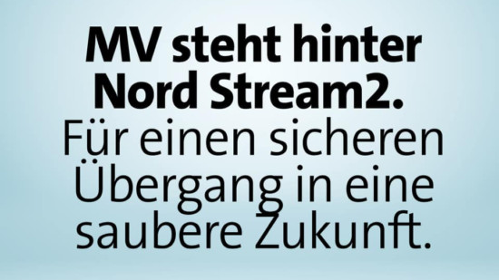 MV steht hinter Nord Stream 2
