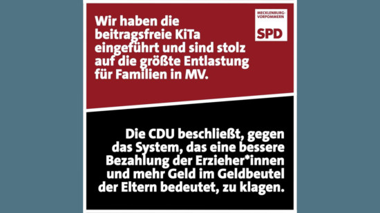 SPD MV Beitragfreie KITA